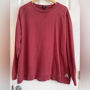 Reebok Red Crewneck Sweater Classic Knit Size 2XL Retro Look